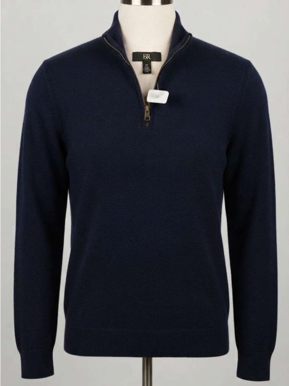 100% Extra fine Merino Wool Banana Republic Navy Half-Zip Sweater.